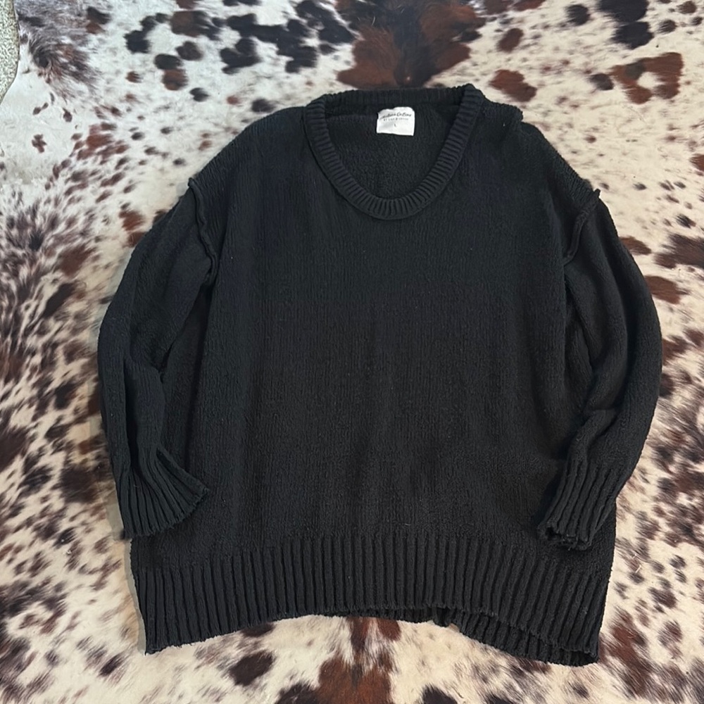 Chelsea DeBoer Black Knit Sweater
